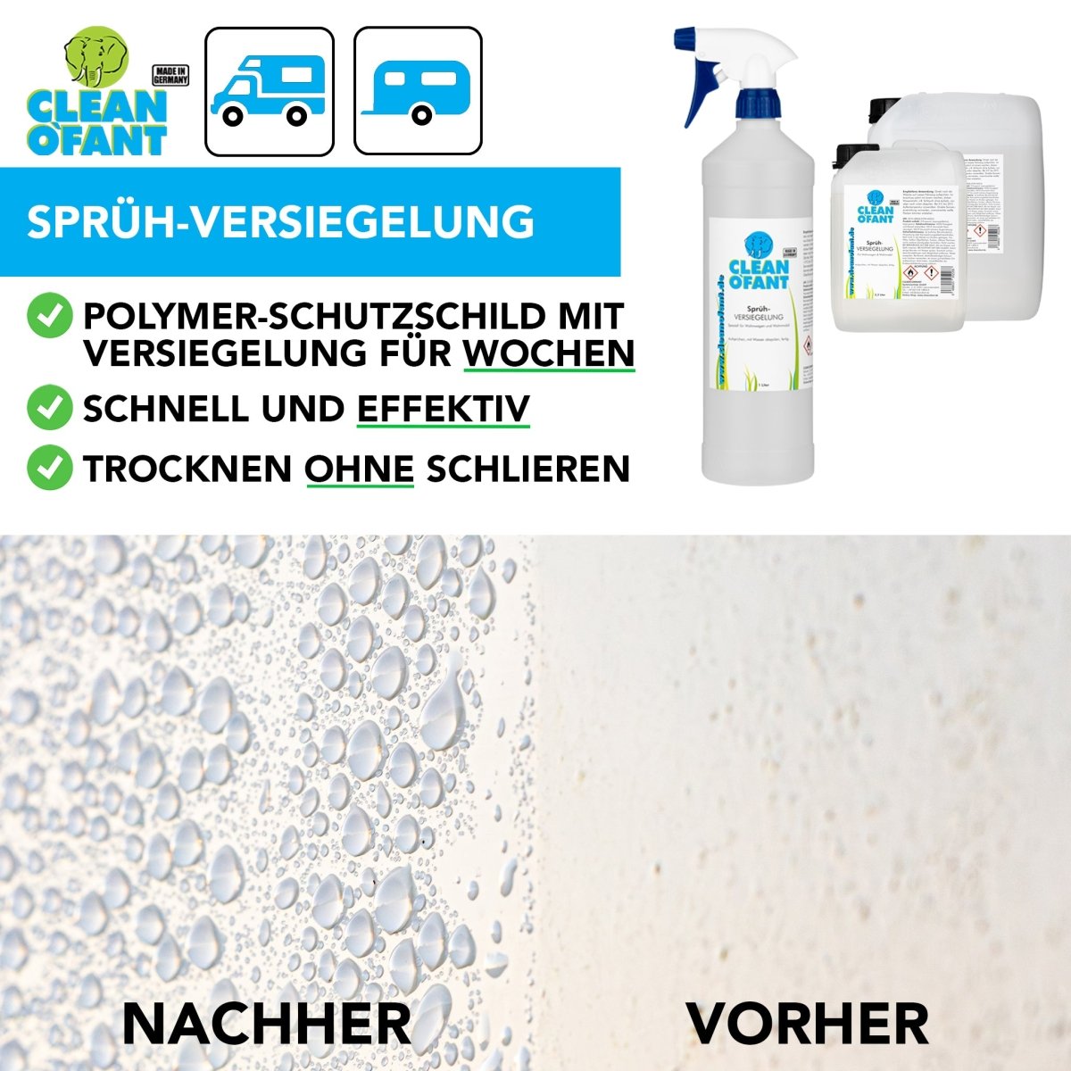 Schnell-Versiegelung für Wohnwagen & Wohnmobile – Glanz und Schutz im Handumdrehen - CLEANOFANT