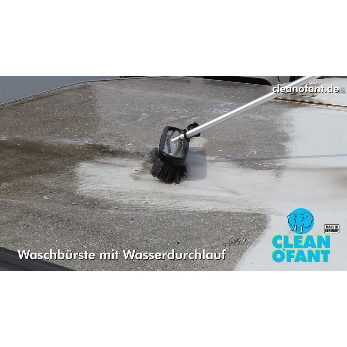 Dach mit Teleskop-Waschbürste reinigen - Wohnwagen, Wohnmobil, Caravan - CLEANOFANT