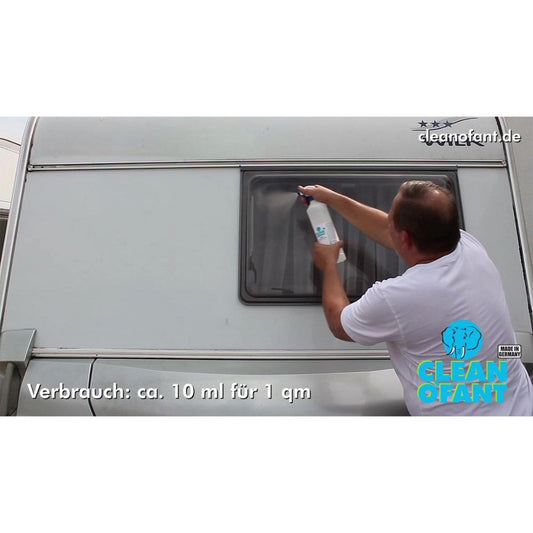 Sprüh Versiegeln großer Flächen - Wohnwagen, Wohnmobil, Caravan - CLEANOFANT