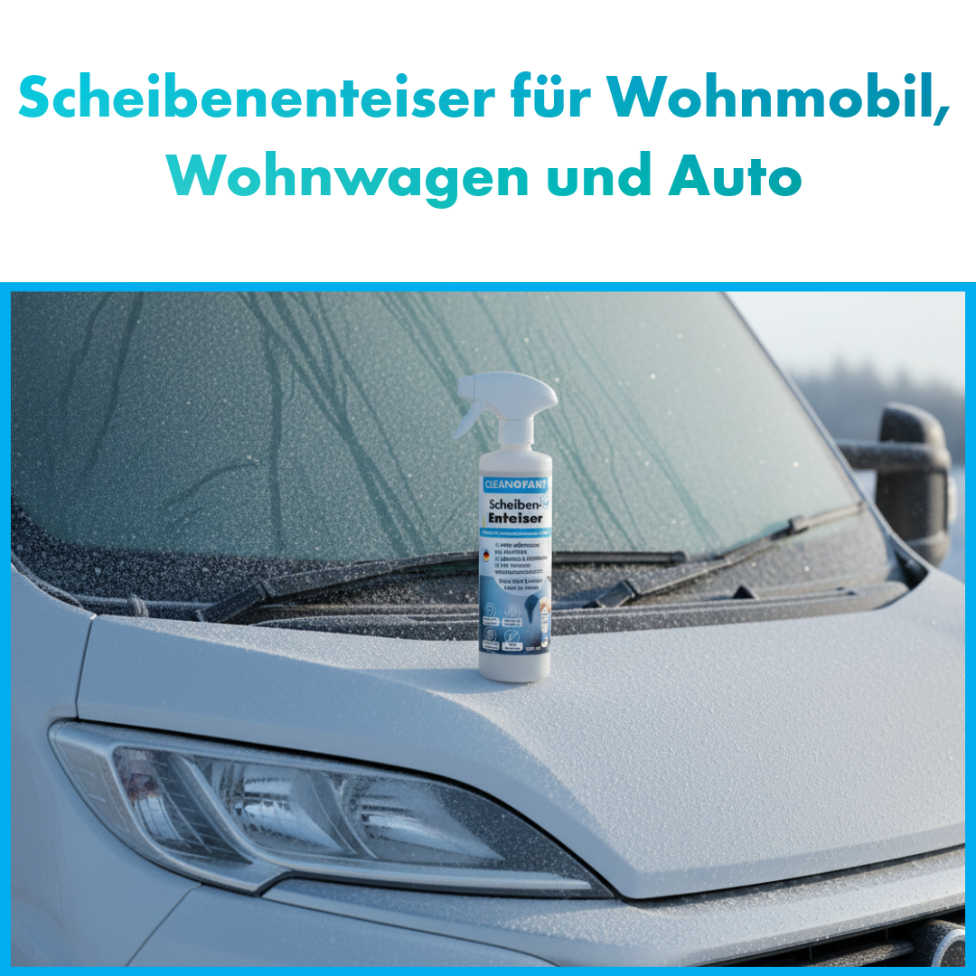 Scheibenenteiser für Wohnmobil, Wohnwagen und Auto – unverzichtbar für sicheres Fahren im Winter