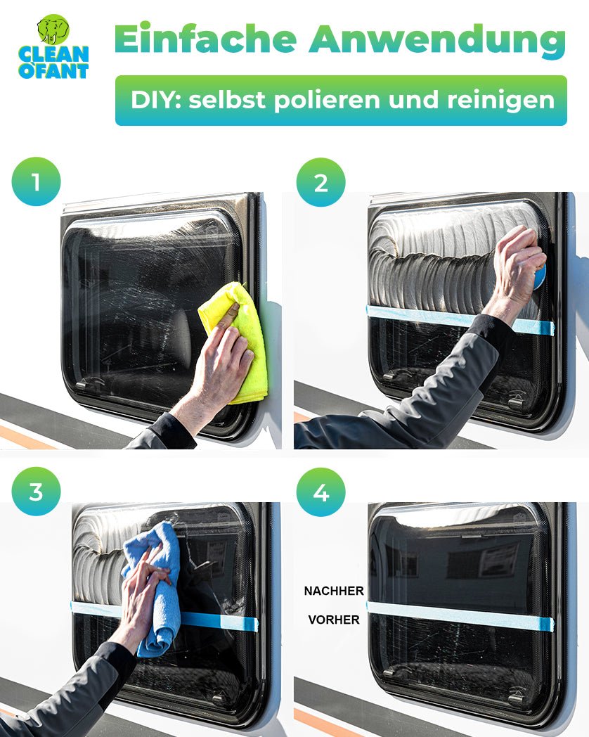 CLEANOFANT Acrylglas - Kunststoff - POLITUR & REINIGER Set - CLEANOFANT