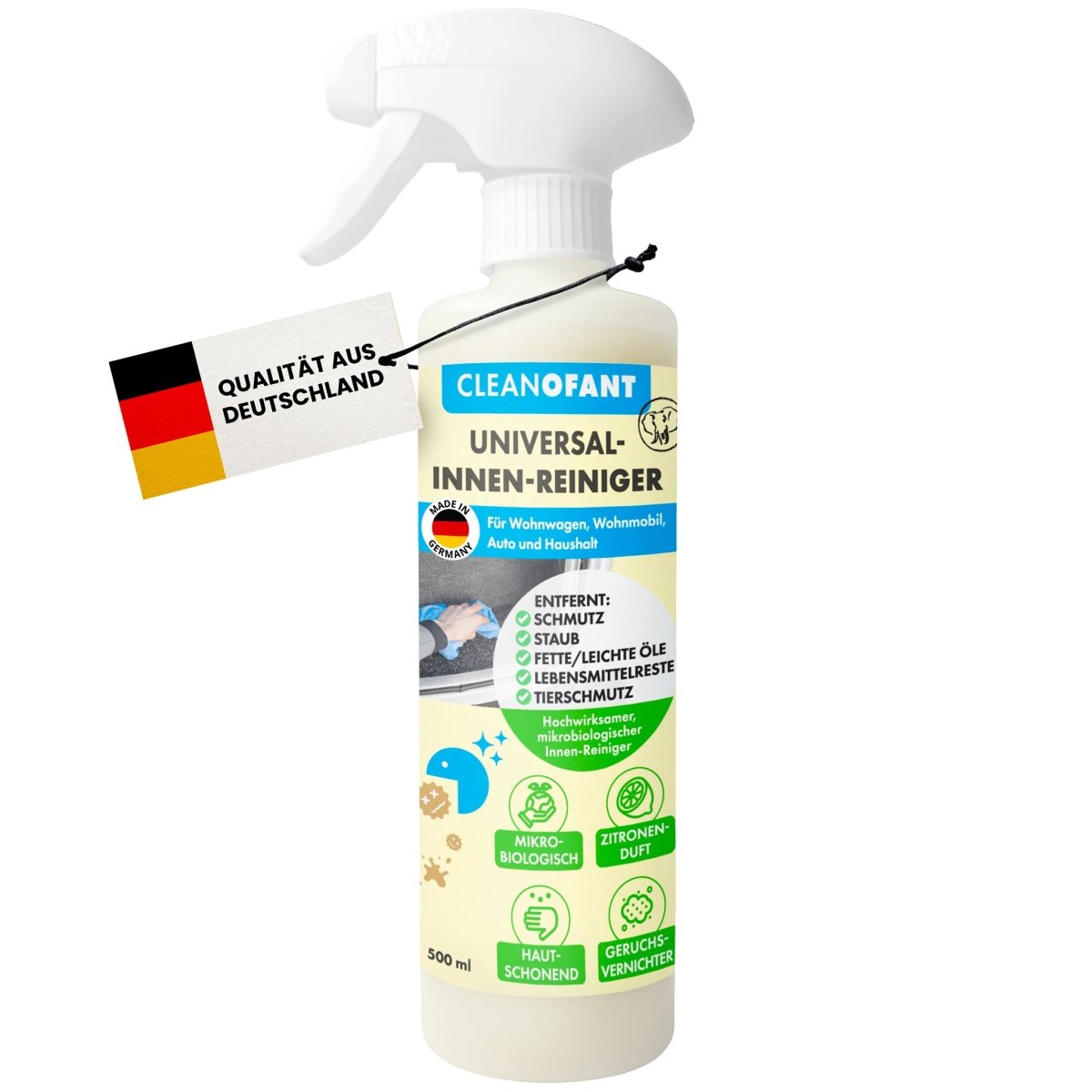 Innenreiniger Mikrobiologisch - Duft Zitrone - 500 ml - CLEANOFANT