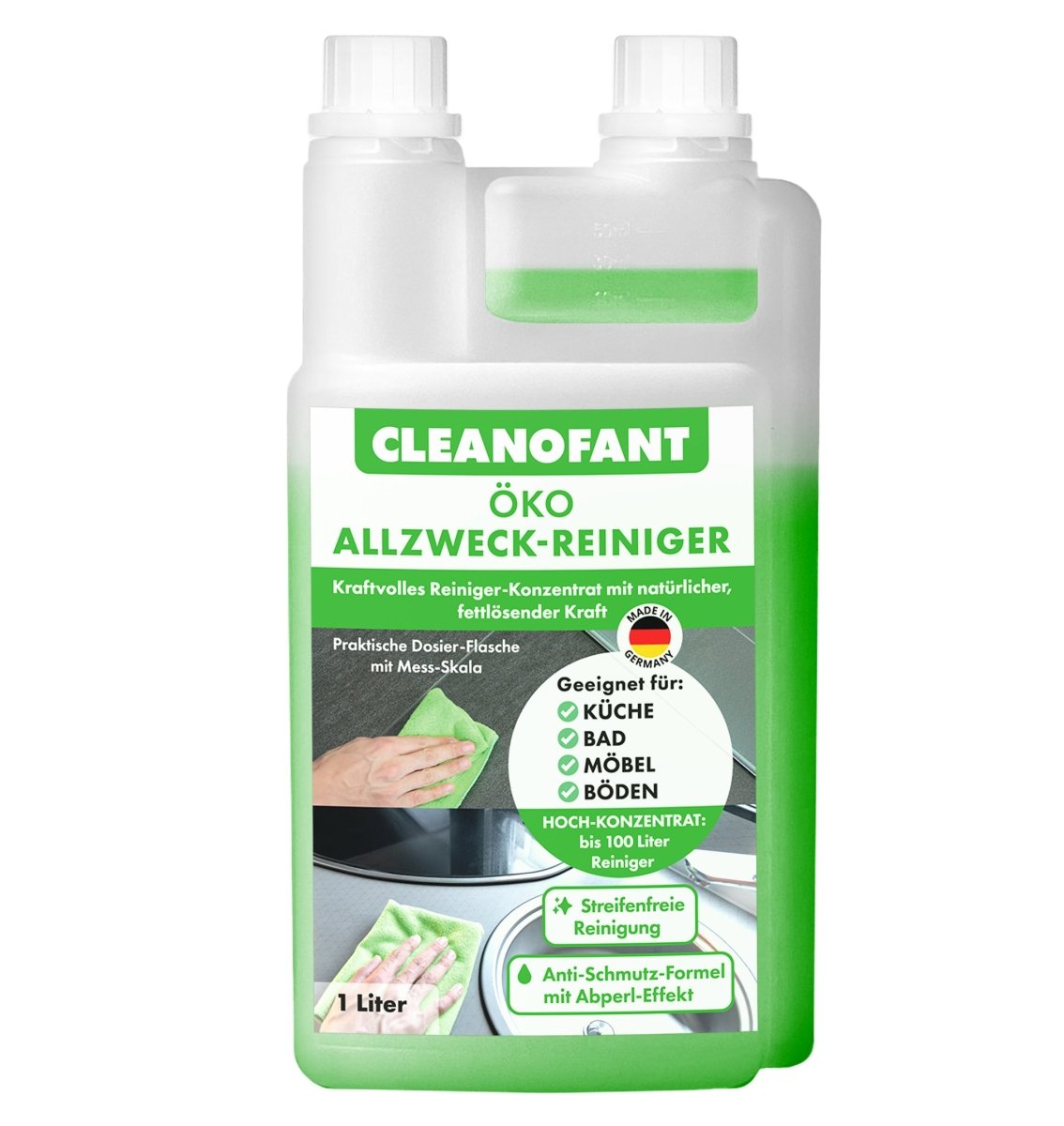 Öko - ALLZWECKREINIGER Konzentrat - 1 Liter (1:10 bis 1:100) - CLEANOFANT