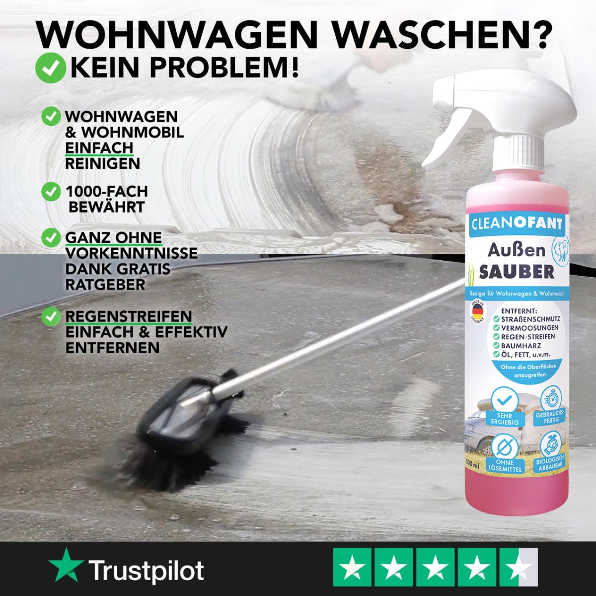 Set Außen - Bestandspflege S: starke Verschmutzung - CLEANOFANT
