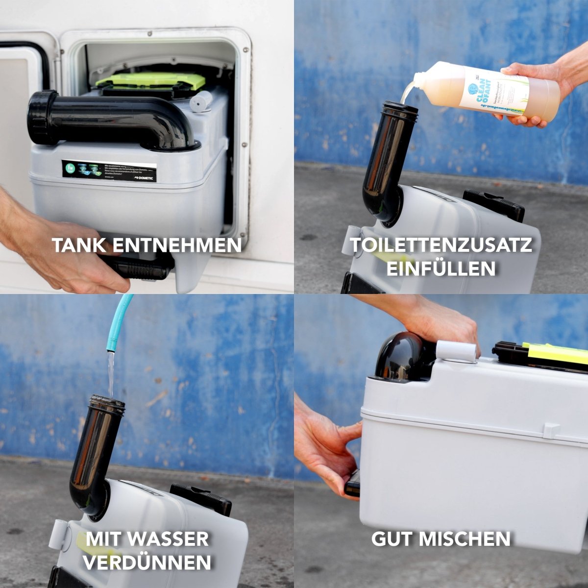 Sanitärflüssigkeit MOBILTOILETTE - 1 Liter - CLEANOFANT