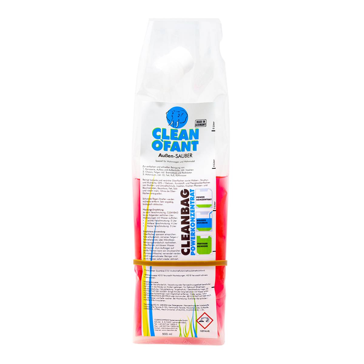 Außen-SAUBER 500 ml Konzentrat (Wohnwagenreiniger / Wohnmobilreiniger) - CLEANOFANT