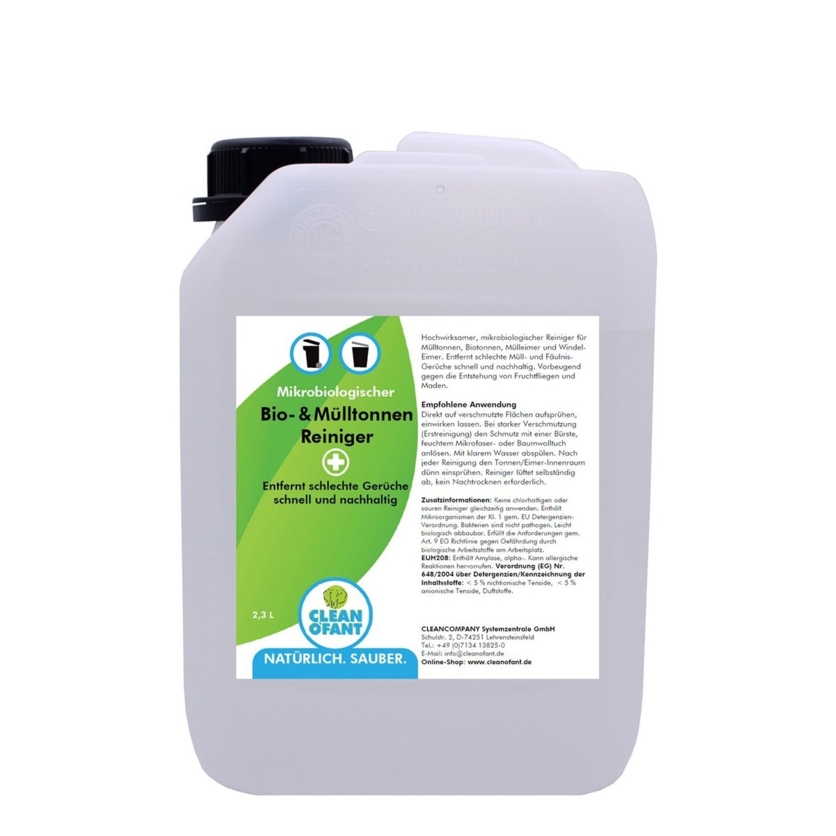 Bio- & Mülltonnen-Reiniger - mikrobiologisch - 2,3 Liter - CLEANOFANT