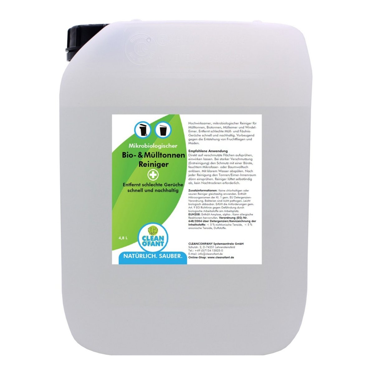 Bio- & Mülltonnen-Reiniger - mikrobiologisch - 4,8 Liter - CLEANOFANT