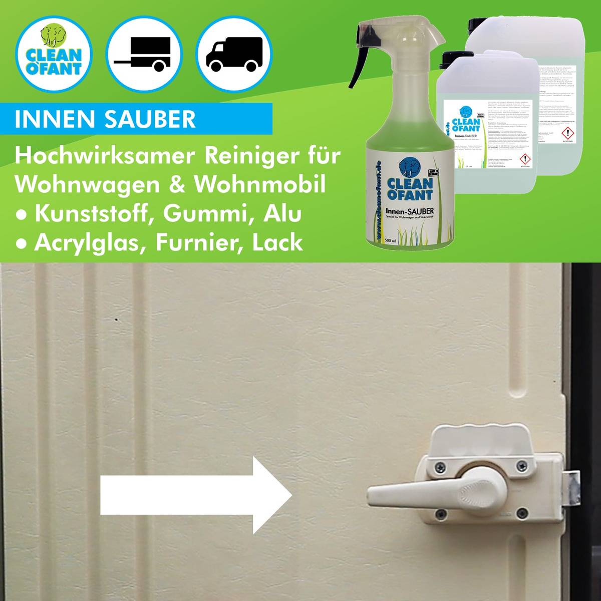 CLEANOFANT Innen-SAUBER (Innenreiniger) - 500 ml