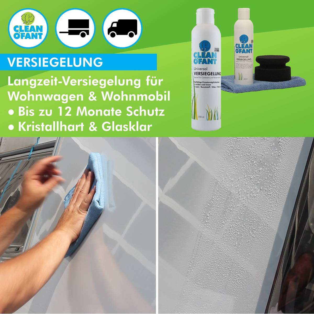 Universal-VERSIEGELUNG 200 ml (Wohnwagen / Wohnmobil) - CLEANOFANT