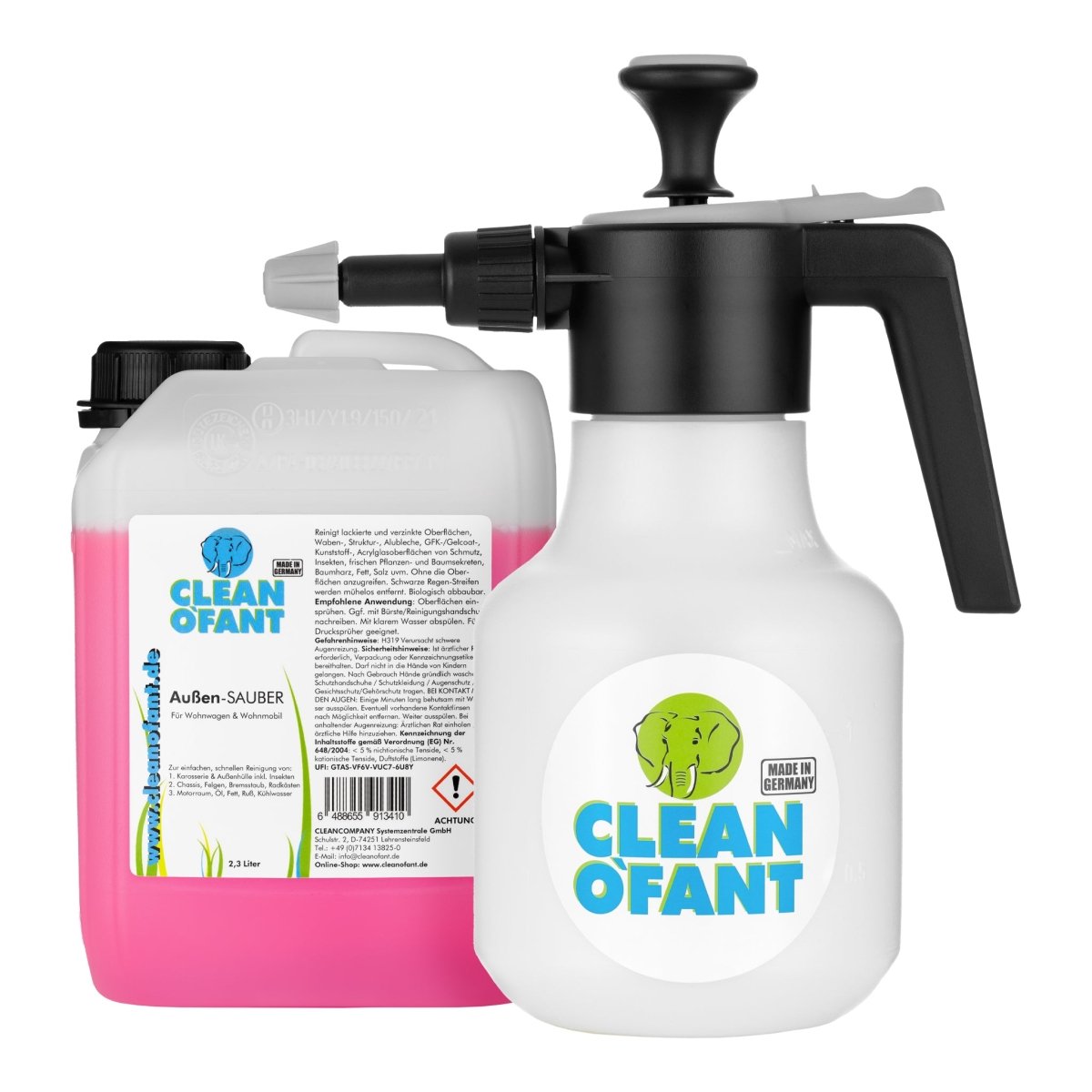 Außen Sauber 2,3L + Pumpsprüher Set - CLEANOFANT