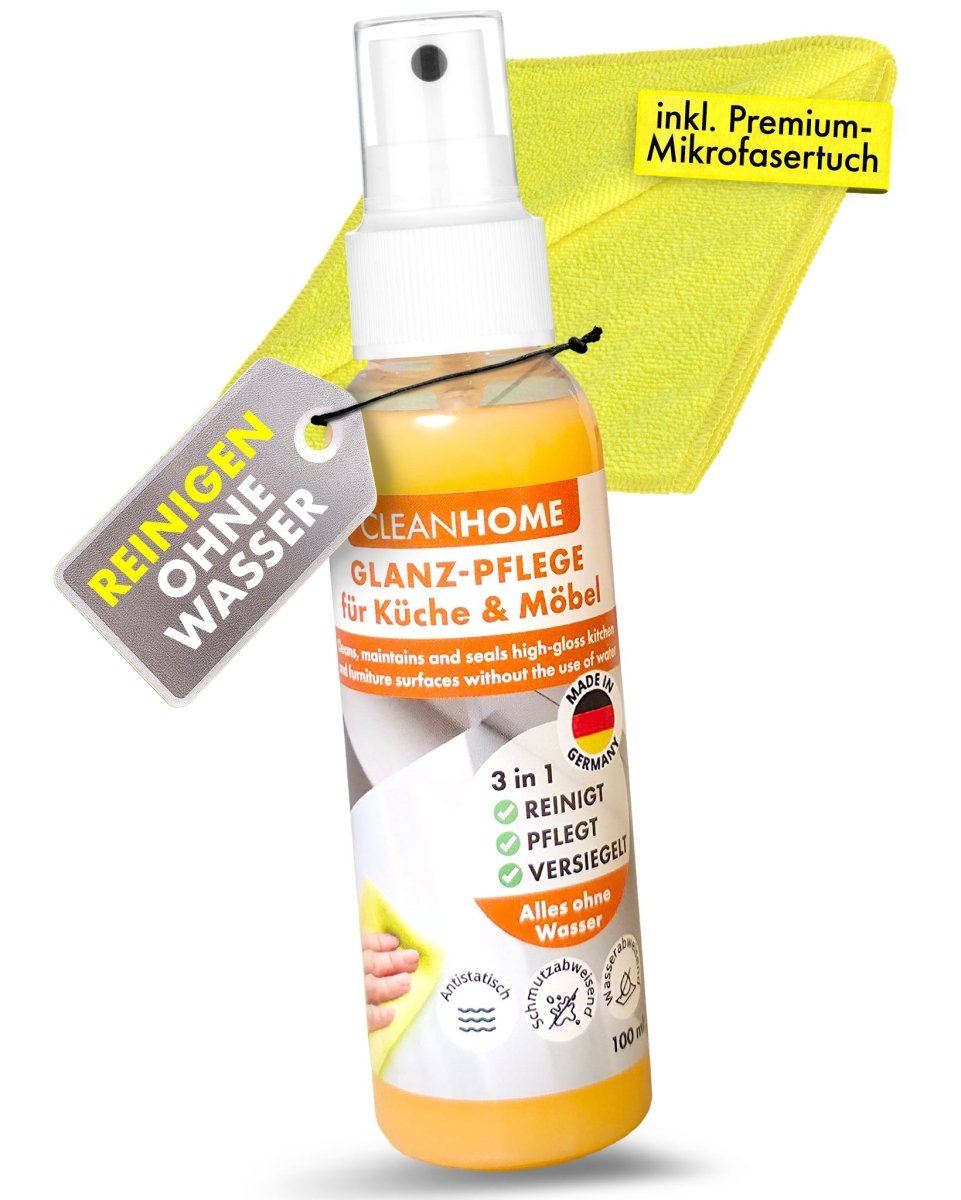 CLEANHOME GLANZ - PFLEGE Set Küche & Möbel - CLEANOFANT