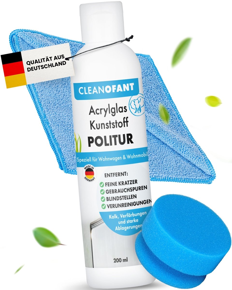 Acrylglas-Kunststoff-POLITUR Set (Handpolitur) - CLEANOFANT