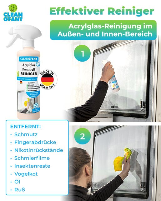Acrylglas-Kunststoff-REINIGER 500 ml - CLEANOFANT