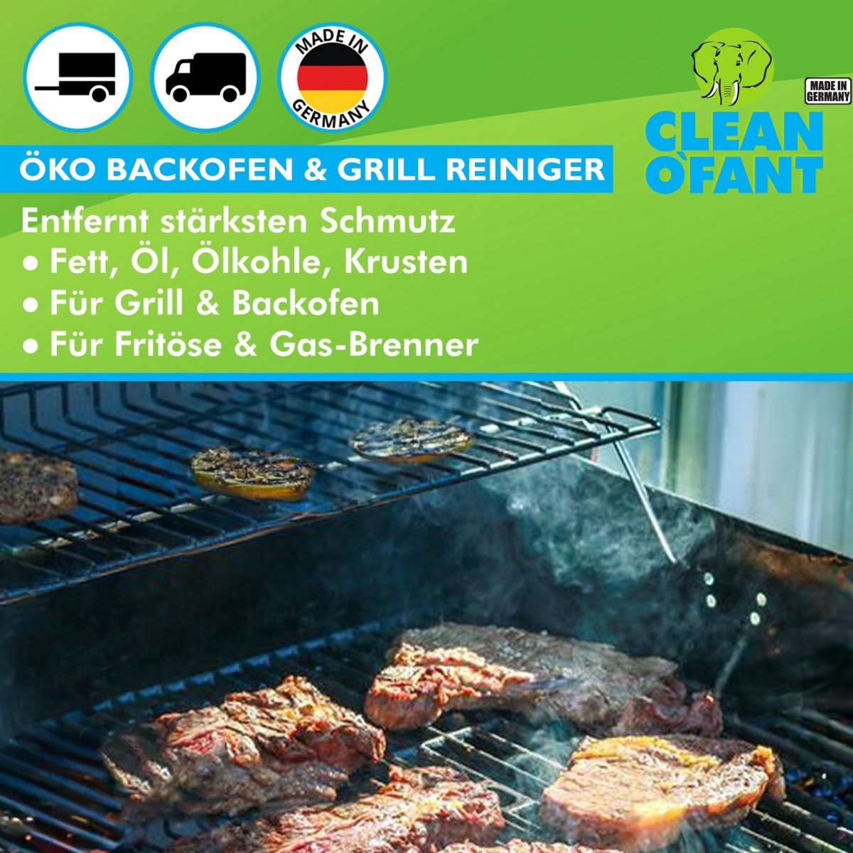 Öko - BACKOFEN - GRILL - REINIGER Konzentrat - 500 ml - CLEANOFANT