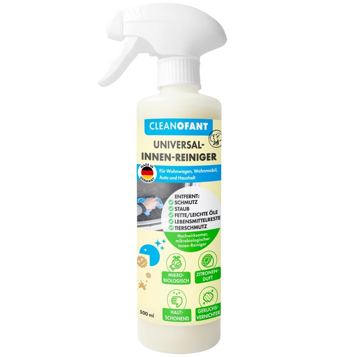 Innenreiniger Mikrobiologisch - Duft Zitrone - 500 ml - CLEANOFANT