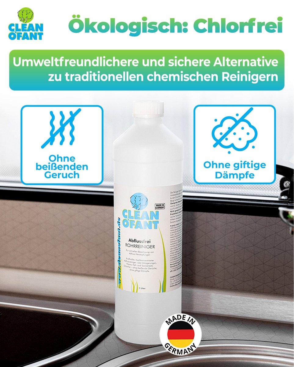 Öko - Abflussfrei ROHRREINIGER - 1 Liter - CLEANOFANT