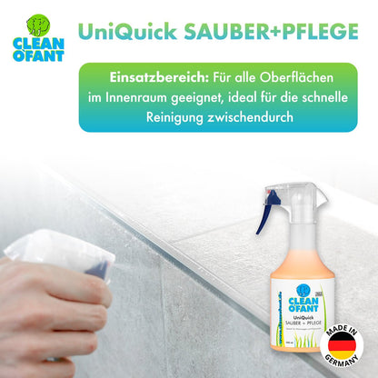 UniQuick SAUBER+PFLEGE + Premium - Mikrofasertuch (Wohnwagen / Wohnmobil) - CLEANOFANT