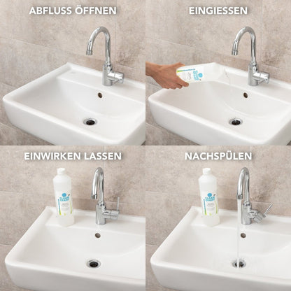 Sanitärflüssigkeit MOBILTOILETTE + Grauwasser-ZUSATZ + Abflussfrei ROHRREINIGER Set - CLEANOFANT