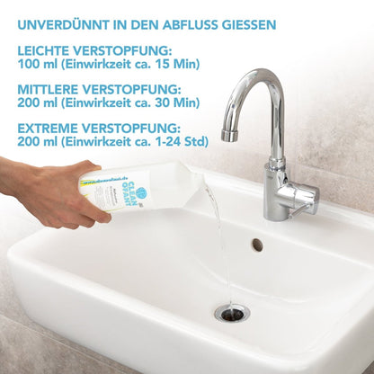 Sanitärflüssigkeit MOBILTOILETTE + Grauwasser-ZUSATZ + Abflussfrei ROHRREINIGER Set - CLEANOFANT