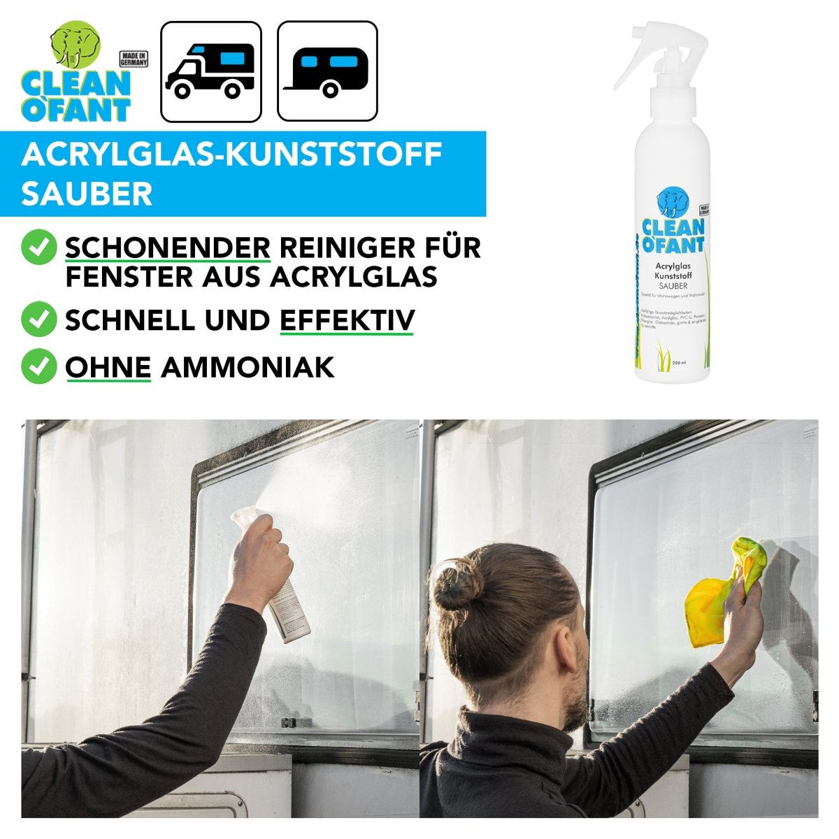 Acrylglas - SAUBER (Reiniger) - 200 ml - CLEANOFANT