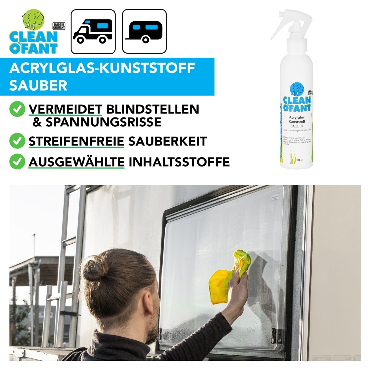 Acrylglas - SAUBER (Reiniger) - 200 ml - CLEANOFANT