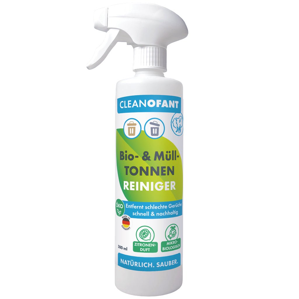Bio - & Mülltonnen - Reiniger (gebrauchsfertig) 500 ml + Reinigungs - Bürste - CLEANOFANT