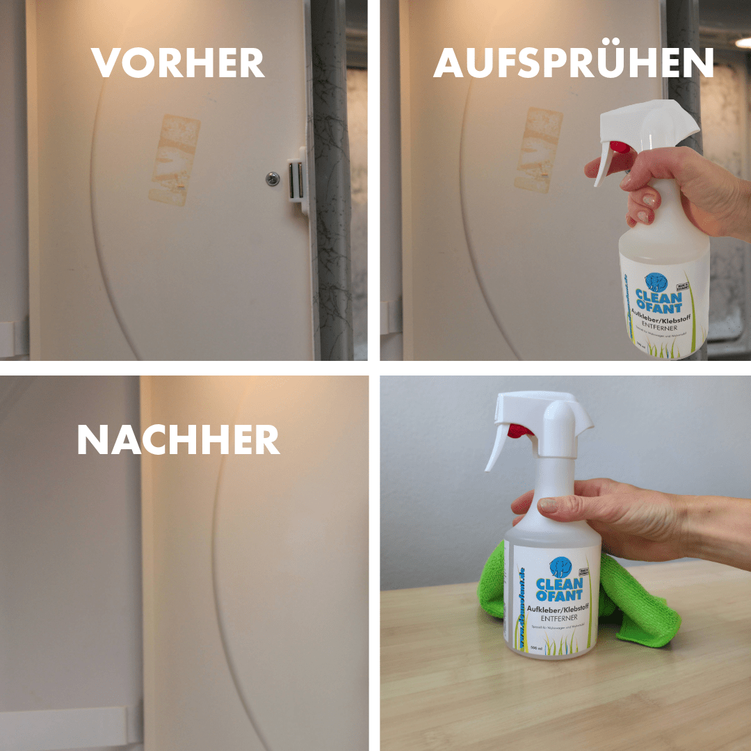 Aufkleber Klebstoff Entferner: 500ml materialschonend rückstandsfrei | CLEANOFANT