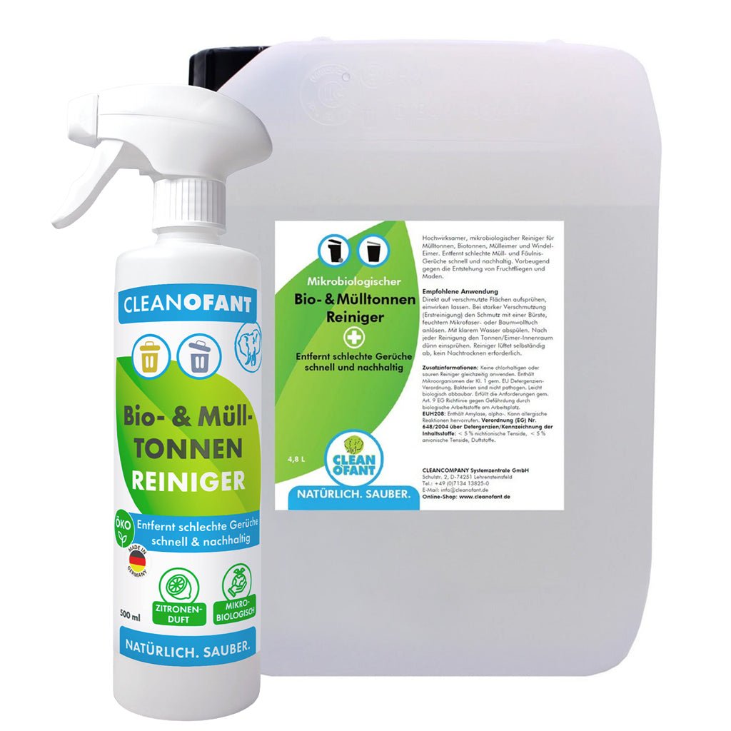 Bio - & Mülltonnen - Reiniger (gebrauchsfertig) 4,8 L inkl. Sprühflasche leer - CLEANOFANT