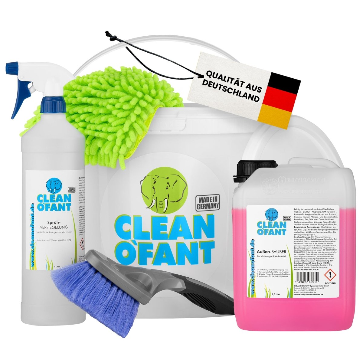 Camper Reinigung & Versiegelung Set inkl. Waschzubehör - CLEANOFANT