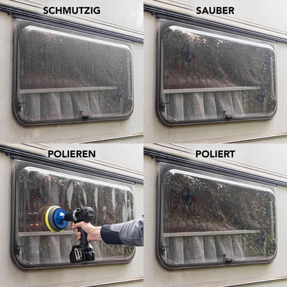 Polier - Zubehör Set für Akku - Schrauber / Bohrmaschine / Poliermaschine - CLEANOFANT