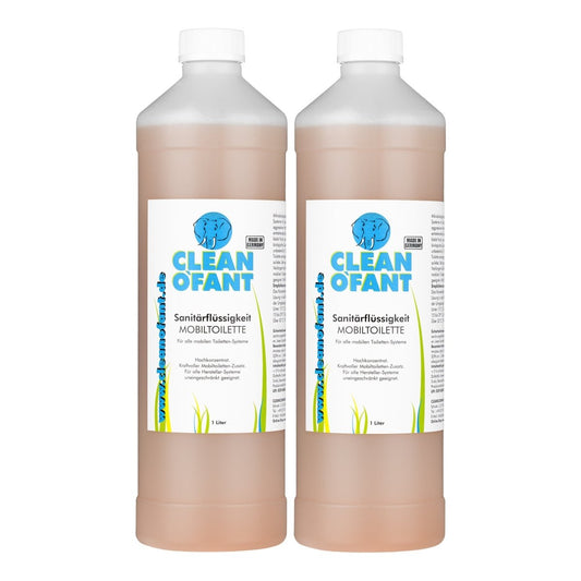 Sanitärflüssigkeit MOBILTOILETTE – 2 x 1 Liter - CLEANOFANT