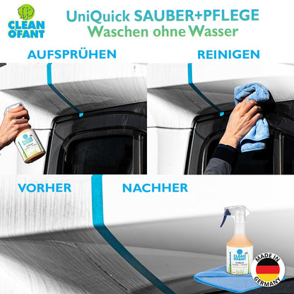 UniQuick SAUBER+PFLEGE + Premium - Mikrofasertuch (Wohnwagen / Wohnmobil) - CLEANOFANT