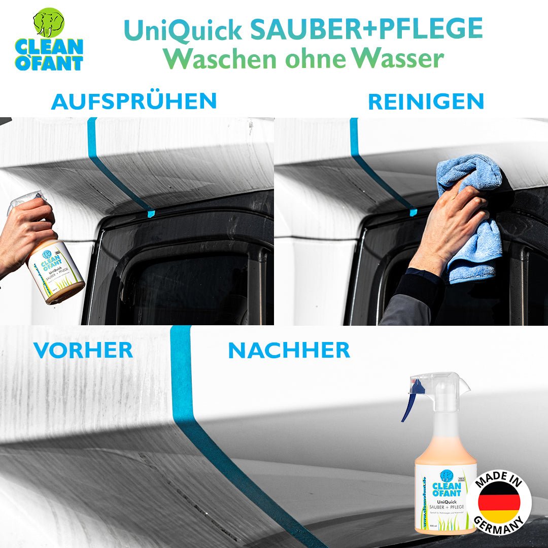 UniQuick SAUBER+PFLEGE - 500 ml (Wohnwagen / Wohnmobil) - CLEANOFANT