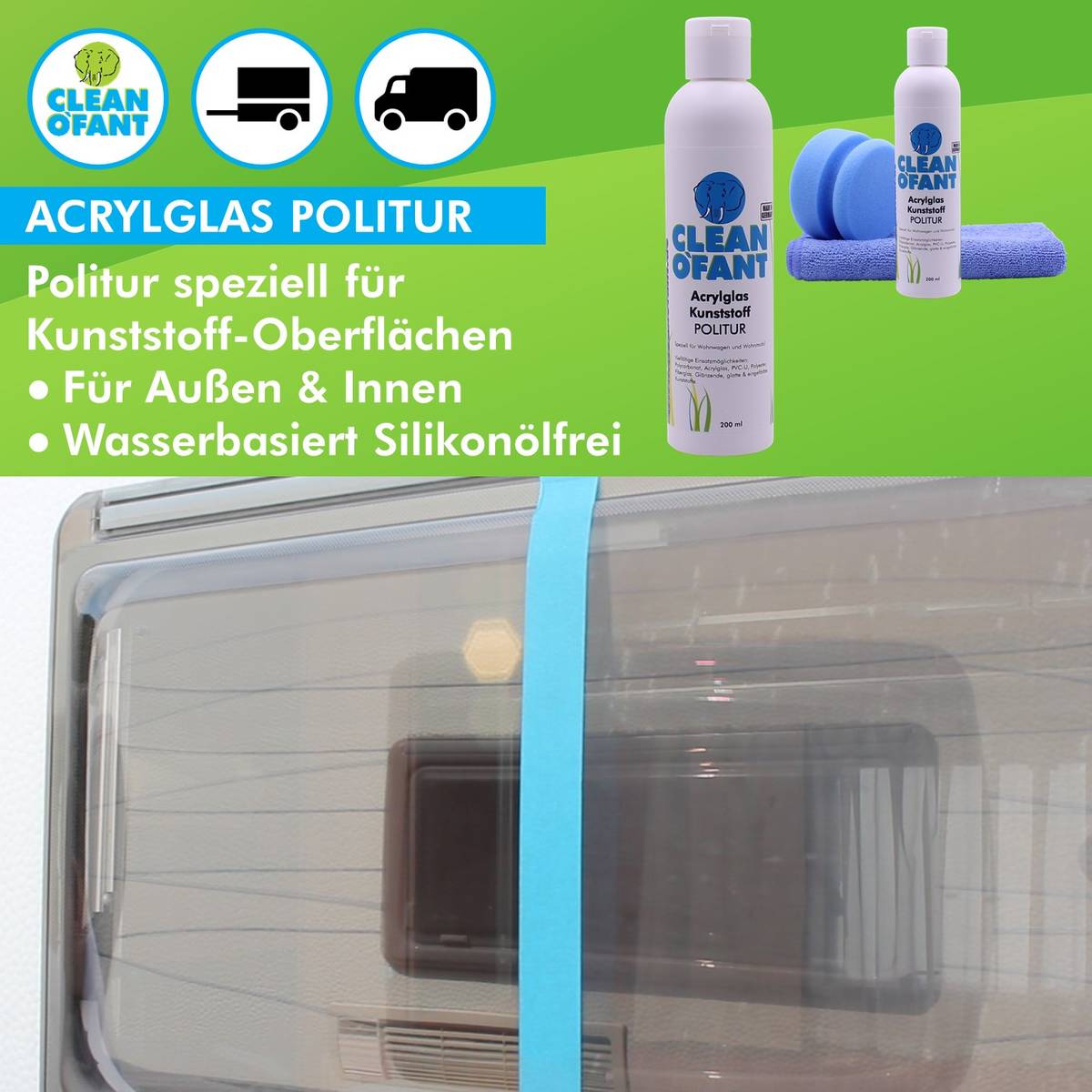 Acrylglas-Kunststoff-POLITUR 200 ml - CLEANOFANT