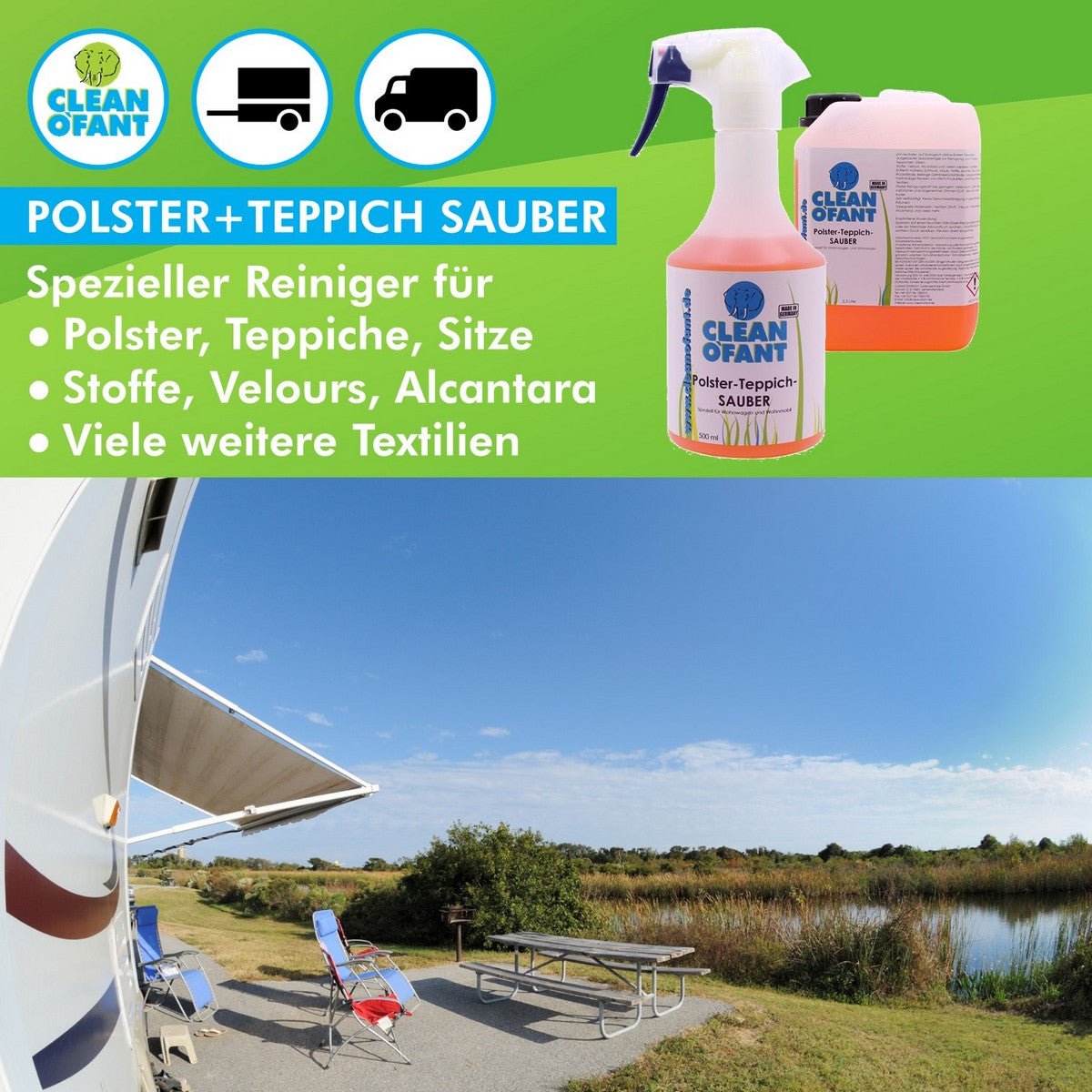 Polster-Teppich-SAUBER - 2,3 Liter - CLEANOFANT