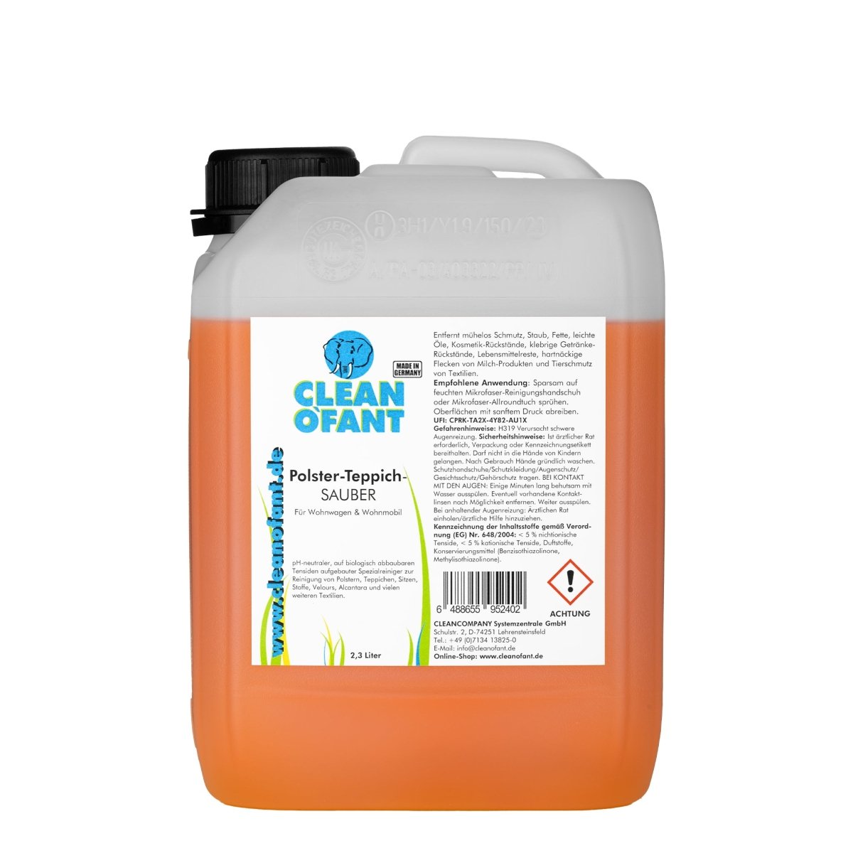 Polster-Teppich-SAUBER - 2,3 Liter - CLEANOFANT